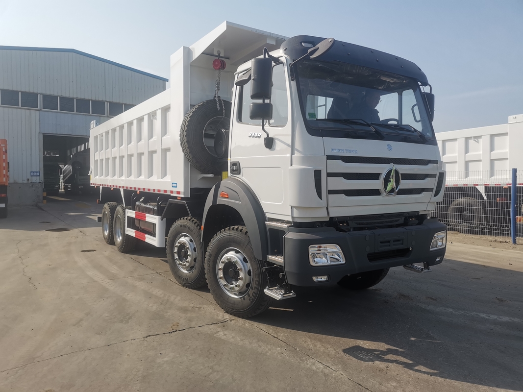 새 덤프 트럭 베이벤 8*4 화이트 컬러 웨이차이 380hp 터보 충전 유로 2 아프리카에서 사용