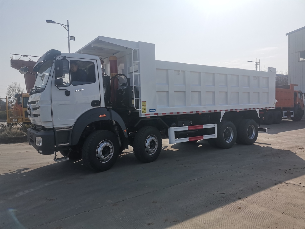 새 덤프 트럭 베이벤 8*4 화이트 컬러 웨이차이 380hp 터보 충전 유로 2 아프리카에서 사용