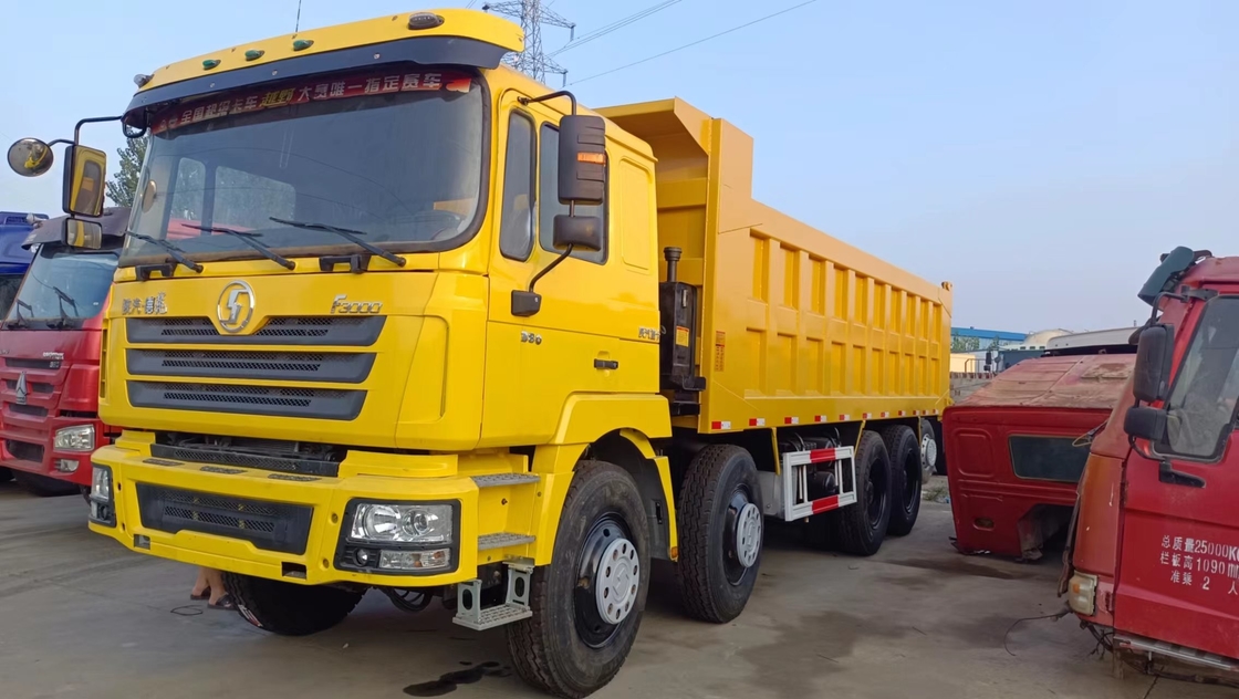 중고용 덤프 트럭 중국 F3000 비용 효율적인 팅퍼 트럭 샤크만 12 타이어 8*4 LHD 웨이차이 380hp