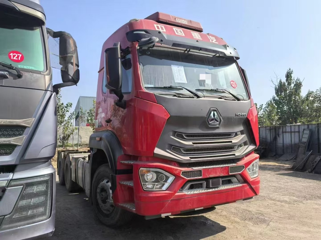 중고용 트랙터 트럭 헤드 10 타이어 시노트럭 호한 N7G 2021년 트레일러 트럭 남자 엔진 480hp
