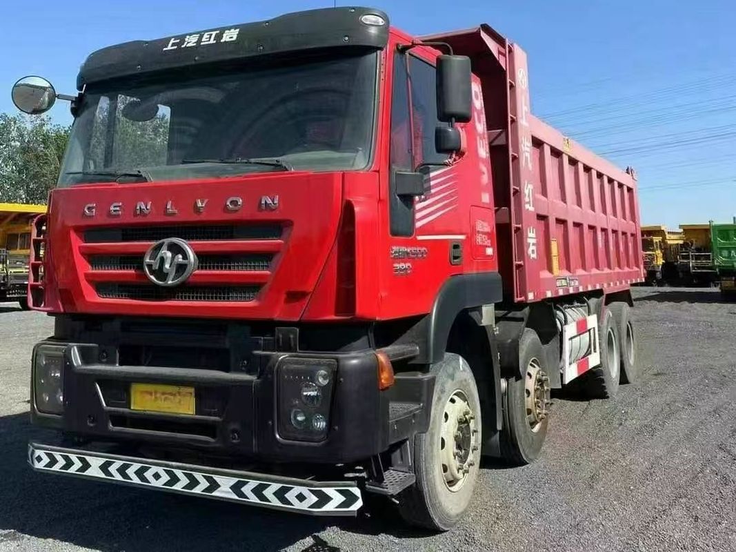 중국 중고용 트럭 중중 SAIC 홍콩 덤프 트럭 8x4 트럭 기술 좌측 운전 390hp