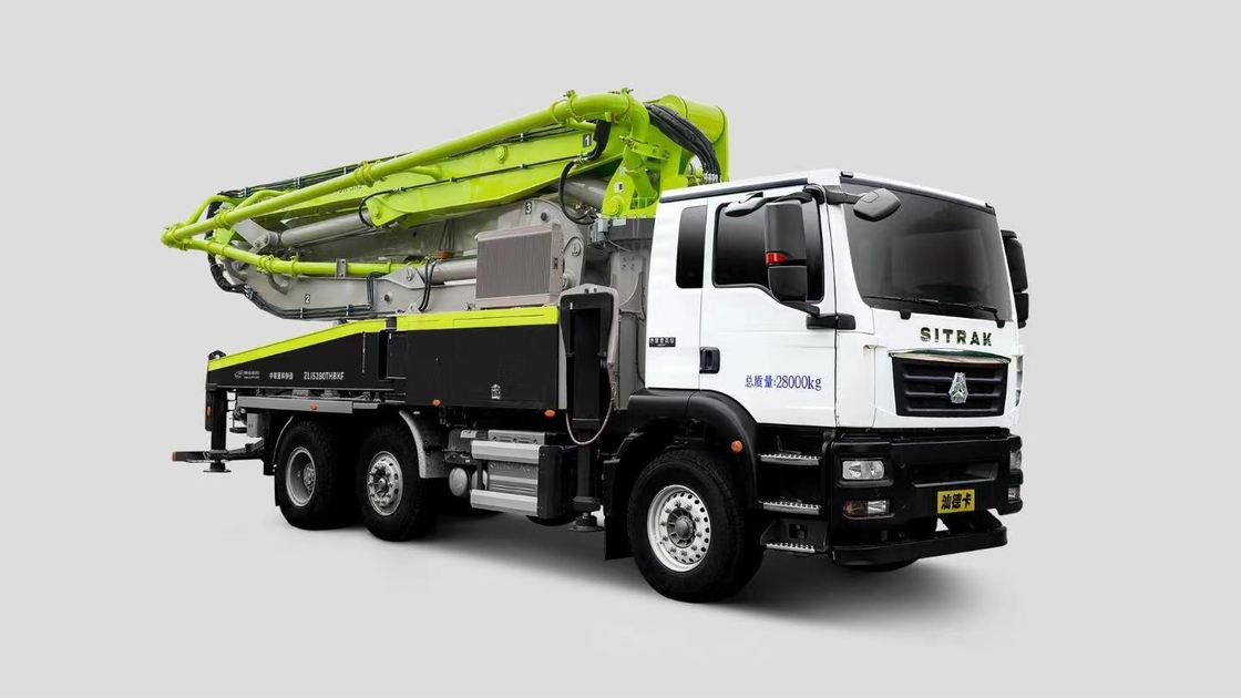 콘크리트 펌프 트럭 37m Zoomlion 6*4 Sinotruk 시트랙 차시 5부위 붐 유연성