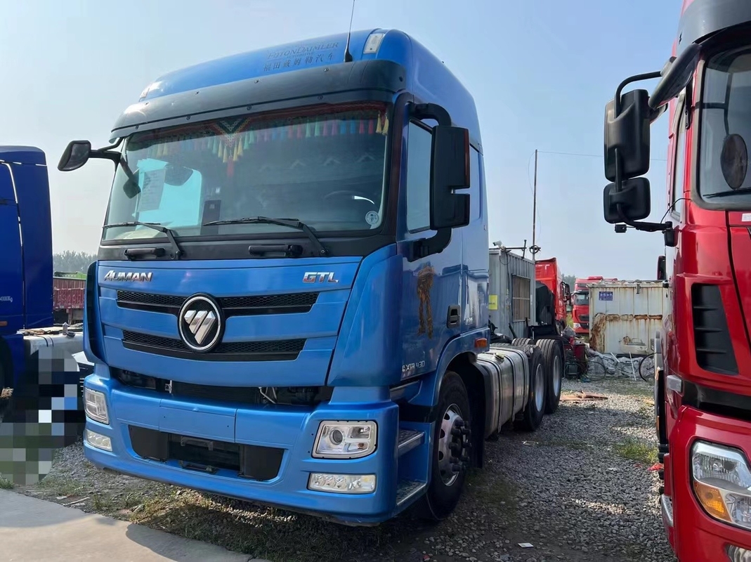 사용 된 트랙터 헤드 판매 2021 년 사용 된 반 트럭 포튼 GTL 430hp 잎 봄 장거리 운송
