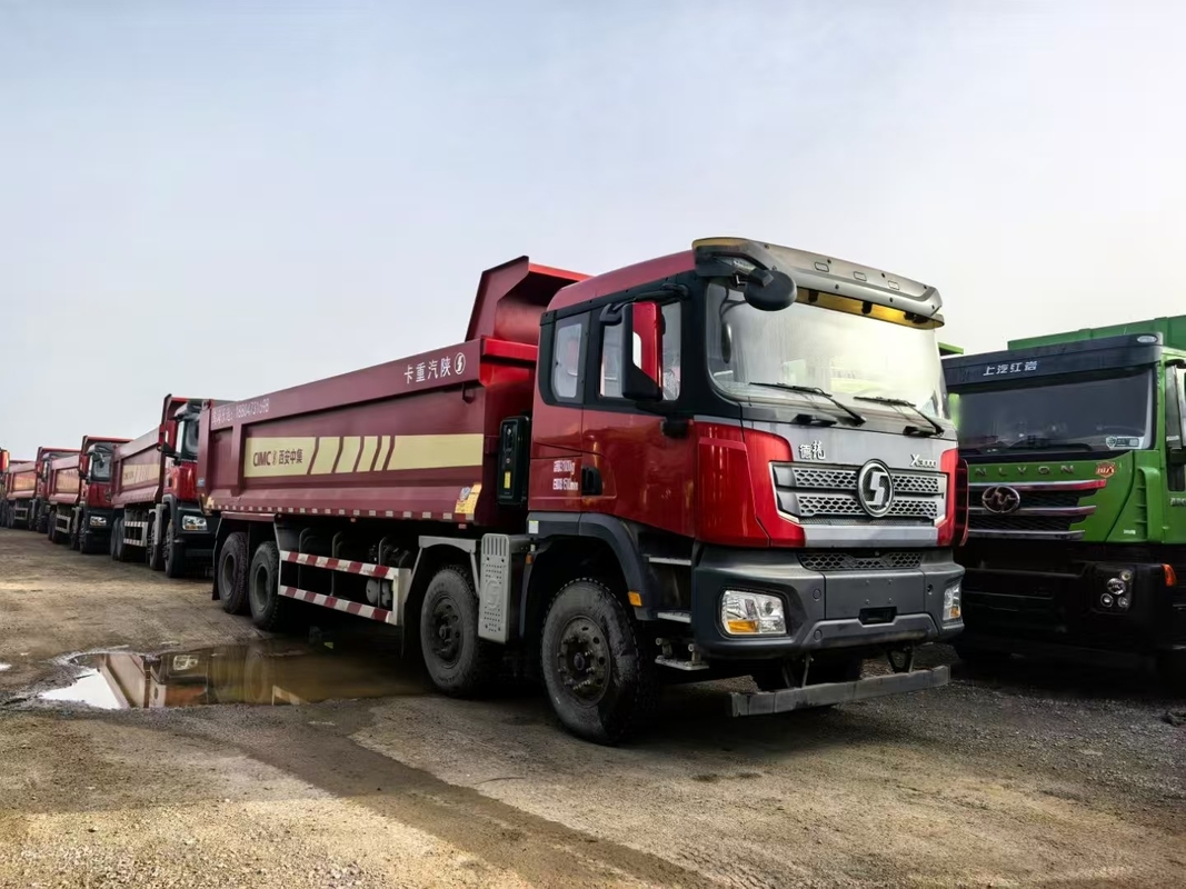 광산용 사용 된 덤퍼 트럭 샤크만 웨이차이 430hp 앞 승강장 8*4 드라이브 모드 12 타이어 Lhd 50tons 로딩