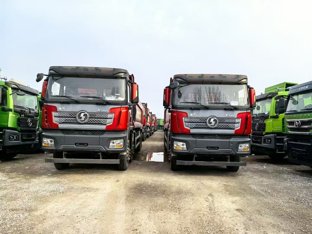 광산용 사용 된 덤퍼 트럭 샤크만 웨이차이 430hp 앞 승강장 8*4 드라이브 모드 12 타이어 Lhd 50tons 로딩