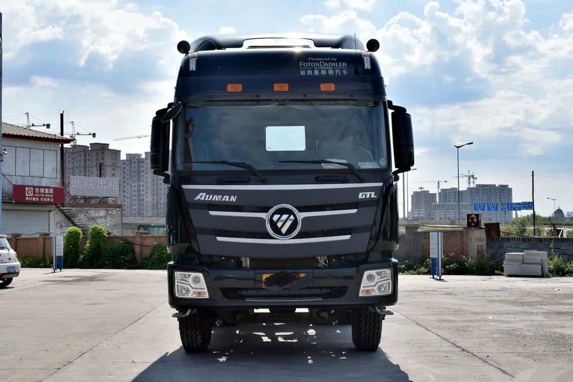 사용 된 트랙터 헤드 유로 IV 디젤 엔진 포톤 아우만 430hp 6 * 4 드라이브 모드 10 타이어 나쁜 도로를 실행