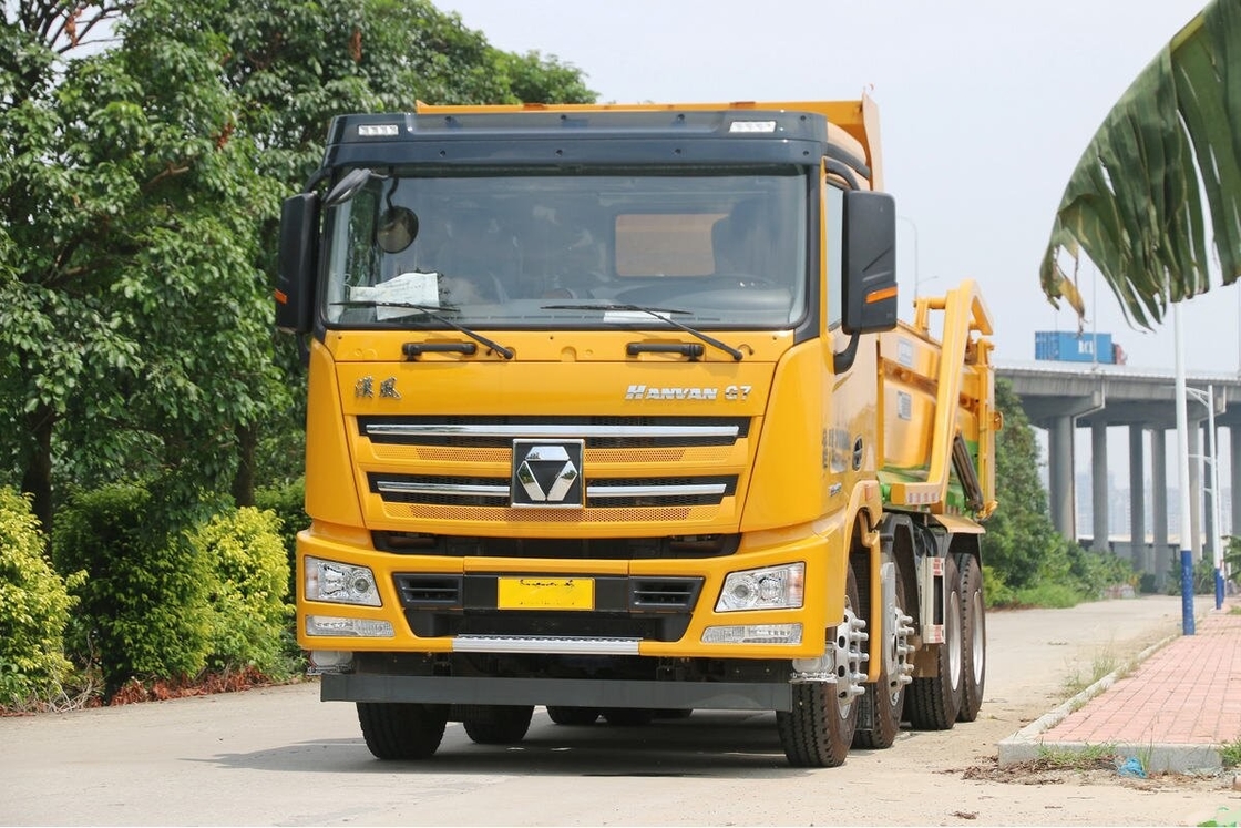 사용 된 틱퍼 트럭 400hp XCMG G7 8 * 4 드라이브 모드 건설 재료 운송 틱퍼