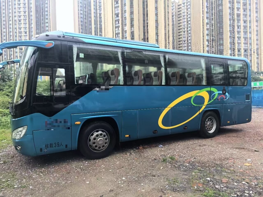 고급 중고 코치 K6906 블루 에어컨 디젤 엔진 리프 39석 스프링 서스펜션 장거리
