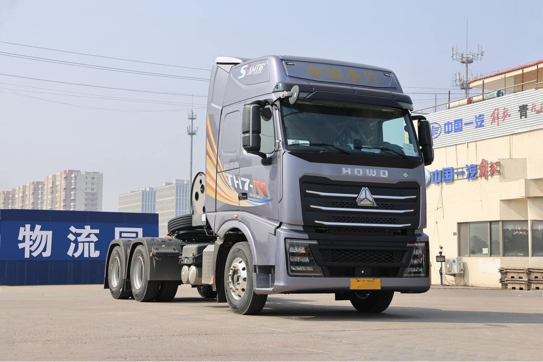 사용 된 트랙터 트럭 말 판매 Sinotruk Howo Th7-N 6 * 4 드라이브 모드 480hp 가스 연료 유형 머리