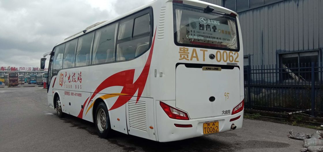 2015년 디젤 168kw Kinglong XMQ6898 사용된 코치 버스 39/45 좌석 호화스러운 좌석