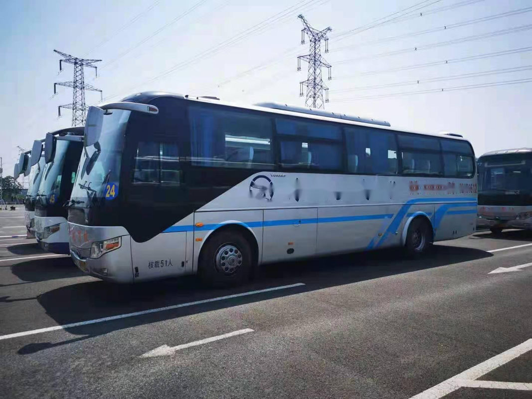 사용된 유통 버스 51 자리 ZK6110 에어백 샤시는 스티어링 투어 버스 낮은 킬로미터 유차이 후미 엔진을 남겼습니다