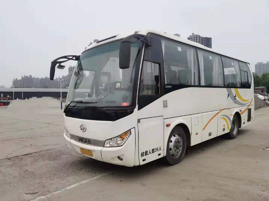 사용된 더 높은 버스 KLQ6808 35 자리 유차이 후미 엔진 140 kw 사용된 대형 버스 강철 샤시 낮은 킬로미터