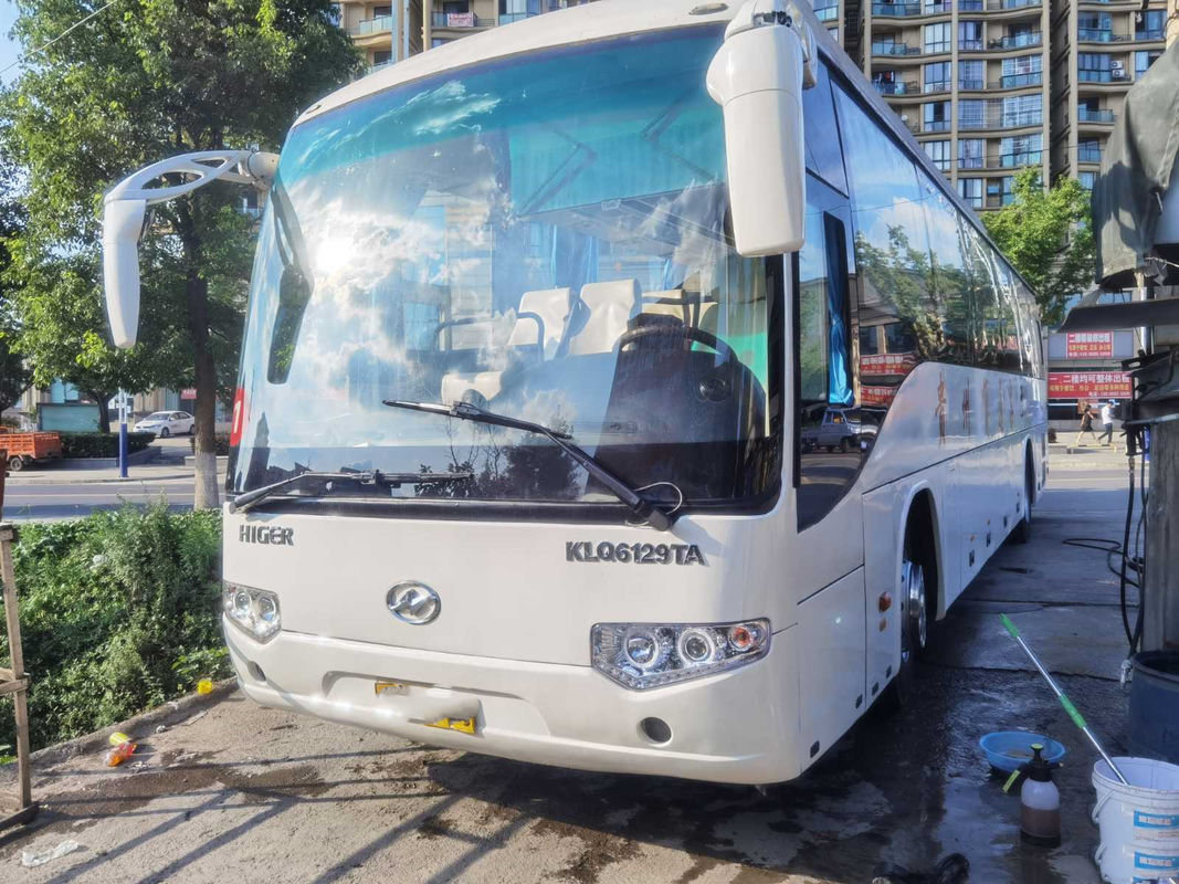 중고 Higer 버스 후방 엔진 모델 KLQ6129 좋은 승객 버스 53 좌석 후방 Weichai 엔진 215kw Euro III