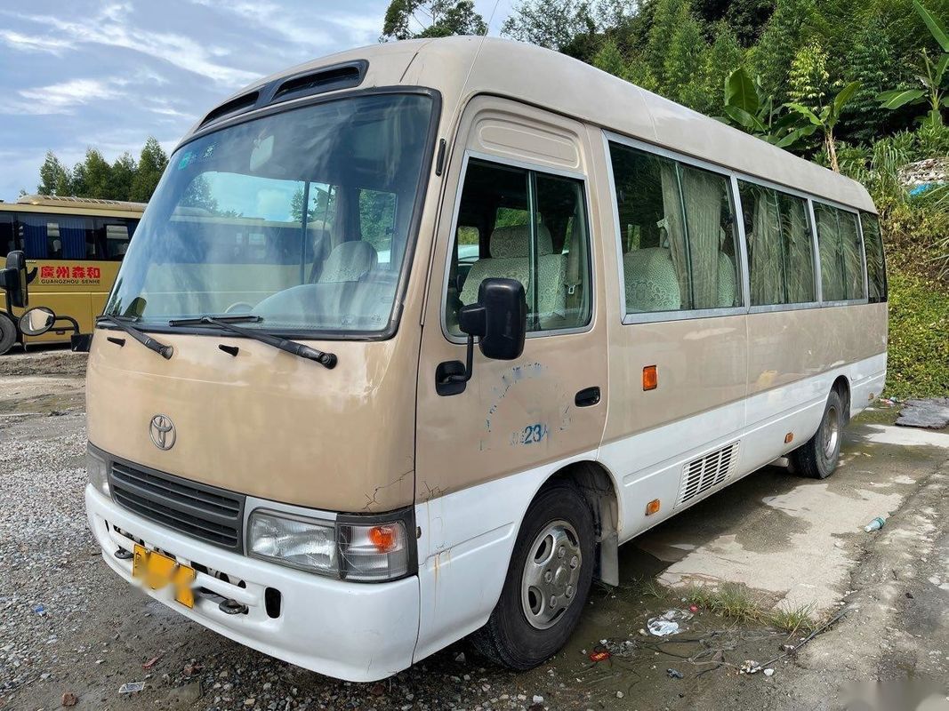 Toyota 브랜드 중고 코스터 버스 23-30seats 3RZ Toyota 엔진 가솔린 중고 미니 버스 왼쪽 조향