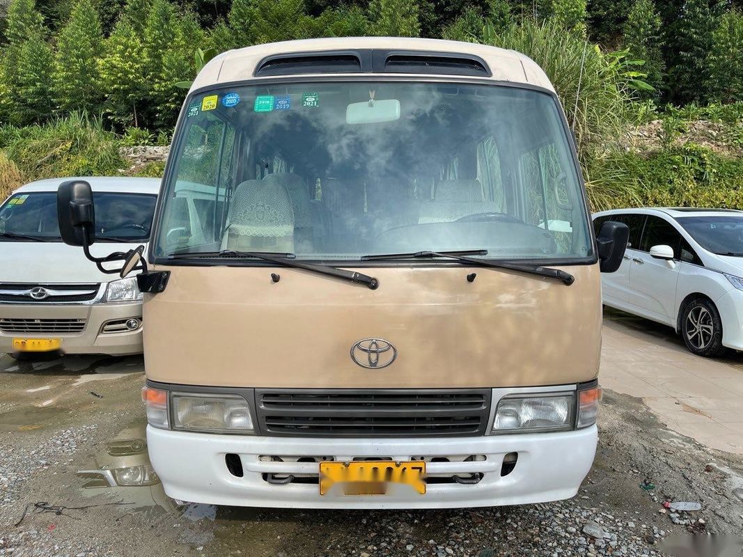 Toyota 브랜드 중고 코스터 버스 23-30seats 3RZ Toyota 엔진 가솔린 중고 미니 버스 왼쪽 조향