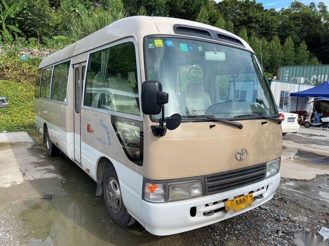 Toyota 브랜드 중고 코스터 버스 23-30seats 3RZ Toyota 엔진 가솔린 중고 미니 버스 왼쪽 조향