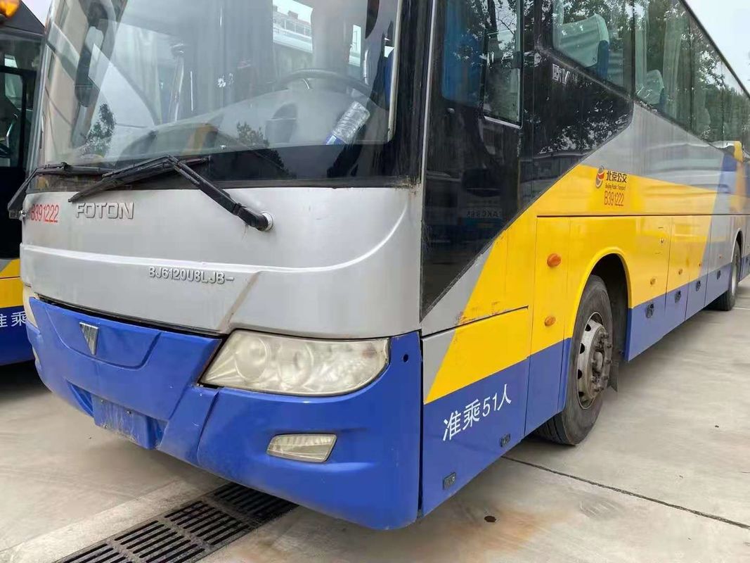 2011년 51석 중고 Foton 버스 BJ6120 중고 코치 버스 새 좌석 디젤 연료 LHD 양호
