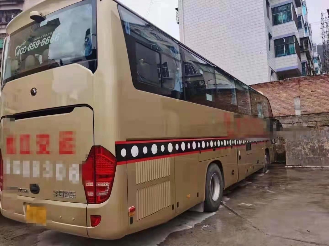 2018년 중고 버스 Yutong 중고 여행 버스 Zk6122 50 Seat Lhd 지원 Diesel A/C Golden Color