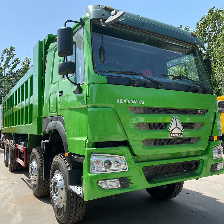사용된 Howo Sinotruk 쓰레기 트럭 8x4 드라이브 모드 초침 Howo 375 마력 팁 주는 사람 트럭