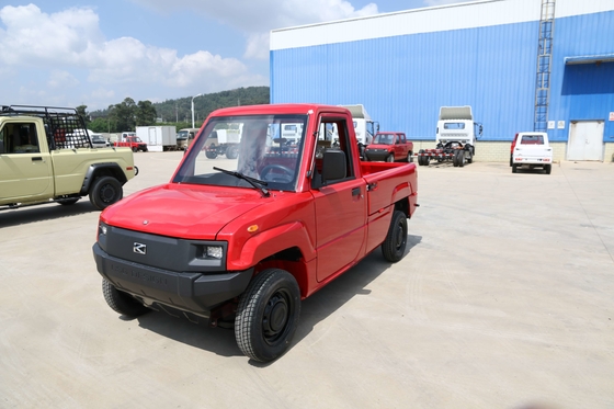 유럽 LHD / RHD 빨간 픽업 뒤바퀴구동을 위한 전기 소형 트럭 2 자리 L7e