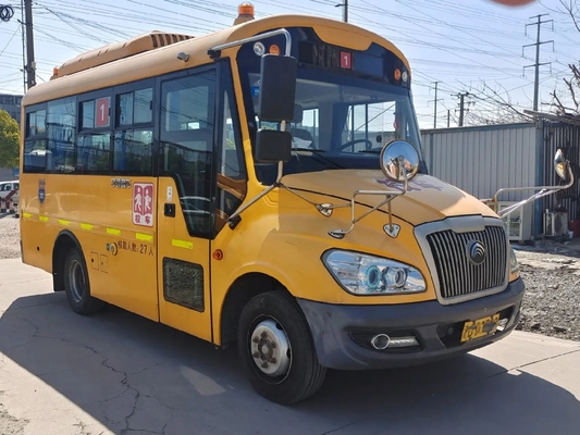 에어컨과 창문을 미끄러지게 하는 간접이 학교 버스 옐로우 컬러 27 자리 전방 엔진은 유통 버스 ZK6609를 사용했습니다