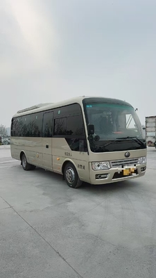 중형 ZK6792D51 중고용버스 25 좌석 용량 6단 기어박스 연장 잠긴 후방 수하물고기