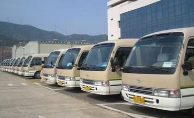 사용된 23 인승 버스 일본 토요타 LHD 밑받침 1HZ 디젤 엔진 버스