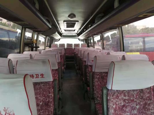 강철 샤시를 조종하는 사용된 킹롱 버스 XMQ6900 양여닫이 39 자리 낮은 킬로미터 왼쪽