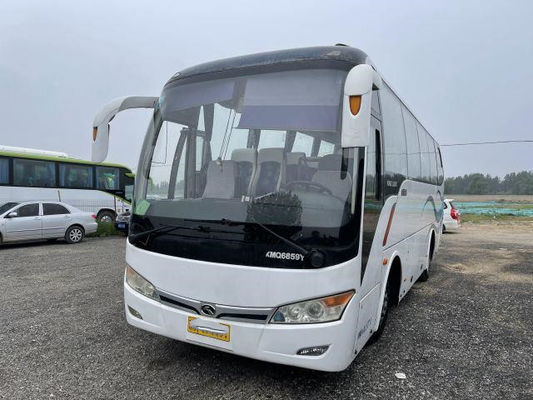 사용된 킹롱 버스 XMQ6859 37 자리 강철 샤시 단일의 도어 유키아 후미 엔진 유럽 3세는 투어 버스를 사용했습니다