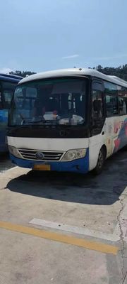 중고 미니 버스 판매 19 석 새해 짧은 버스 근처 판매 중고 Yutong 버스 ZK6729D 앞 엔진 코치