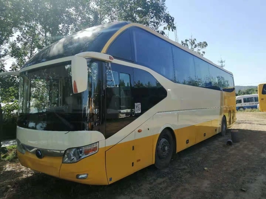 노란 Yutong는 여행 버스 ZK6122 61 좌석 LHD 지원 디젤 엔진 A/C 2개의 문을 사용했습니다