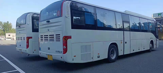 탄자니아의 Higer 버스 KLQ6129 Yutong 장기 사용 코치 버스 65 석 RHD 전면 엔진 2 + 3 레이아웃 Toyota Coaster Bus