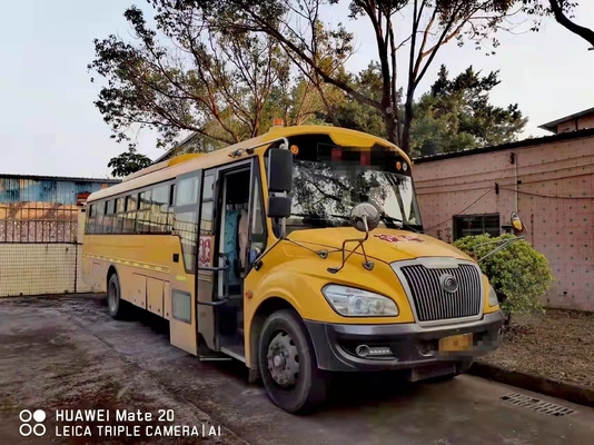 오래된 학교 버스 50 자리 사용된 학교 버스 유차이 엔진 소형 코치 에어백 샤시