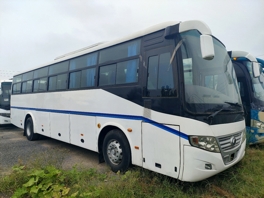 사용된 유통은 사용되는 것으로 중국에서 만들어진 2018년을 버스로 나르고 디젤 엔진 LHD 대형 버스가 하얀 51 자리 전방 엔진 버스를 사용했습니다